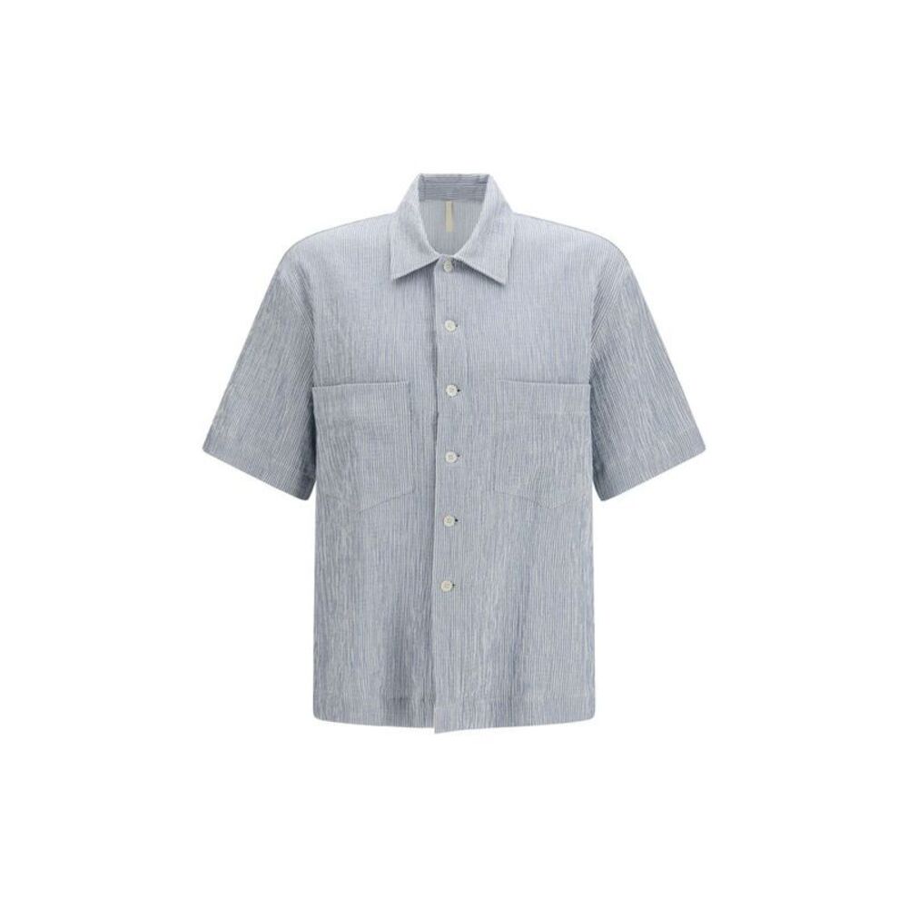 Sunflower Blue Cotton Pattern Men's Shirt